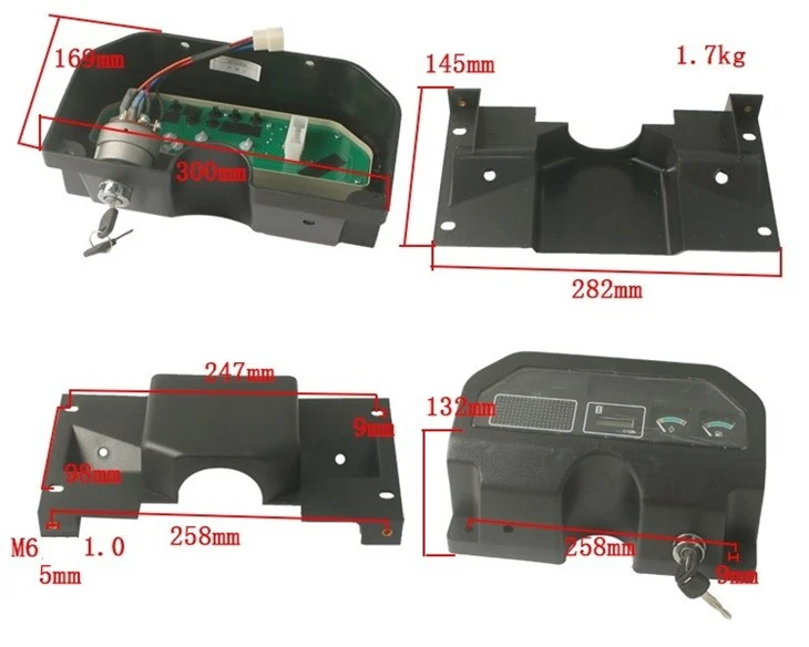 Dashboard, Forklift Parts R960-740000-001 Meter Panel For CPCD20~30